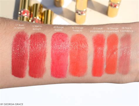 ysl lipstick rouge volupte shine 46|YSL rouge volupte shine swatches.